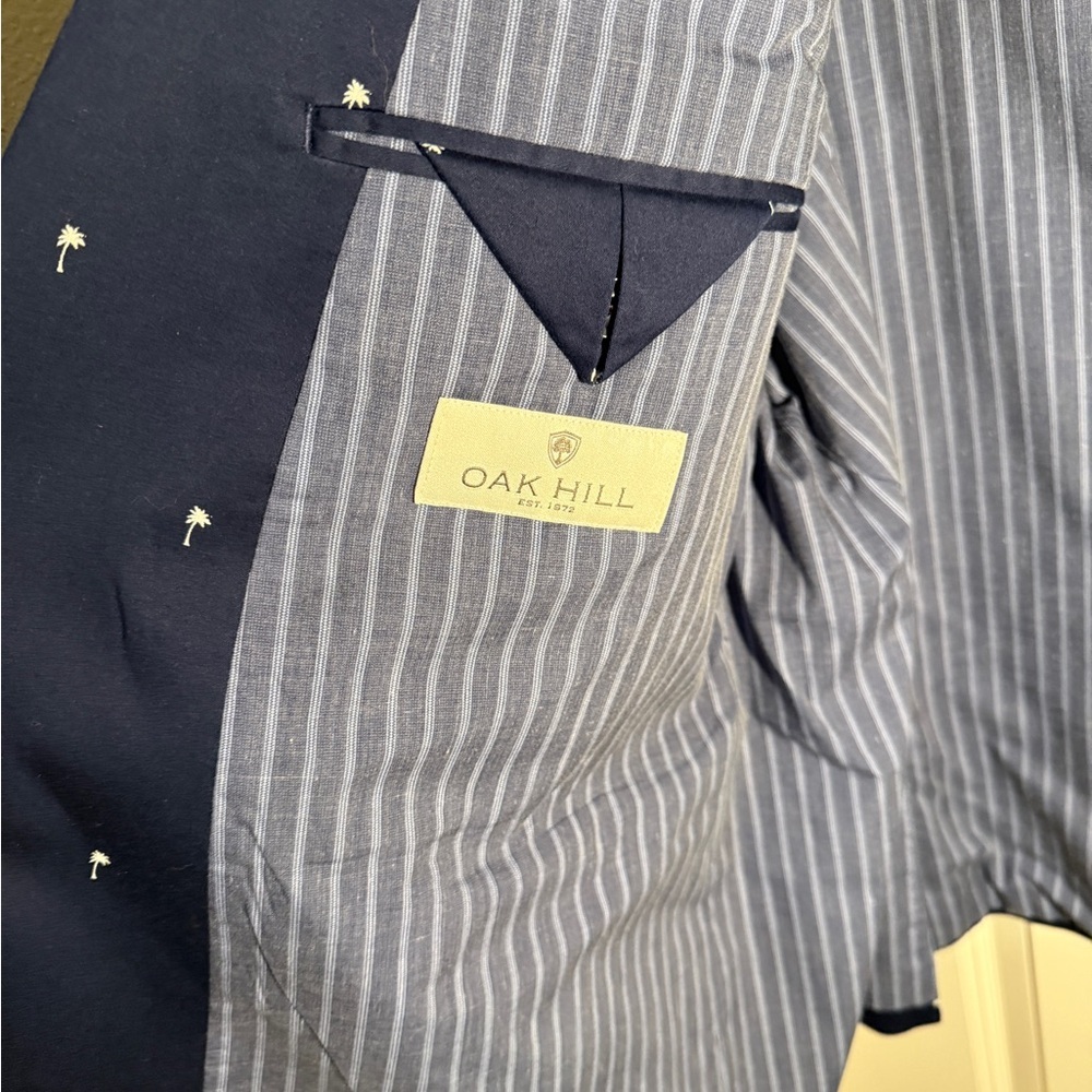 OAK HILL - Men’s Palm Print Cotton Sport Coat - 3XL - 54R - Picture 12 of 15
